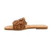 Corkys Footwear Hey Girl Women's Spring Fever Sandal - Featuring 3D Flowers with Metal Accents, A Lightly Padded Outsole For Comfort, and Stitching Along the Outsole, Cognac, 7 UK