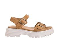 Corkys Footwear Hey Girl Women's That’s Just Me Sandal - Featuring a 2-Inch Chunky Heel With Two Adjustable Buckle Straps and A Lightly Cushioned Insole, Caramel, 7 UK