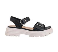 Corkys Footwear Hey Girl Women's That’s Just Me Sandal - Featuring a 2-Inch Chunky Heel With Two Adjustable Buckle Straps and A Lightly Cushioned Insole, Black, 5.5 UK