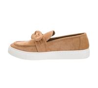 Corkys Footwear Hey Girl Women's Why Knot Slip-On Fashion Sneaker - Featuring a Bow on The Upper Strap and a Comfortable Insole for All Day Wear - Lightweight and Stylish, Camel Faux Suede, 7 UK