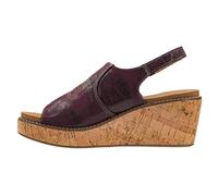 Corkys Footwear Most Wanted 2.5-Inch Wedge Sandal, Featuring a Hook And Loop Closure, Soft EVA Insoles For All Day Wear, and Western Inspired Stitching On The Upper, Burgundy, 4.5 UK