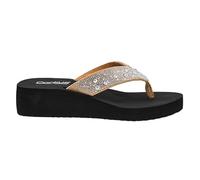 Corkys Footwear Women’s Dime A Dozen Flip Flop - Rhinestone Thong Platform Flip-Flop with EVA Cushioned Insole and a 1.25-Inch Heel for All-Day Sparkle and Comfort, Rhinestone, 5.5 UK