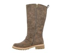 Corkys Footwear Women's Carny Boot, Featuring An Adjustable Buckle on the Upper and Around the Ankle, Soft and Cushioned EVA Insoles For All Day Wear. and a Lug Sole, Pebble Brown, 7 UK