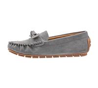 Corkys Footwear Women's Driving Miss Daisy Driving Loafer/Moccasin, A Classic Slip-On with Bow Knot, Cushioned Insole and Durable Rubber Outsole for All-Day Comfort, Grey Faux Suede, 4.5 UK