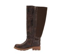 Corkys Footwear Women's Hay Bale 1.25-Inch Heeled Boot, With a Pull-On Loop, Cushioned Insoles For All-Day Wear, Dual Adjustable Ankle Buckles, and a Sock Top Back, Espresso Crinkle, 4.5 UK