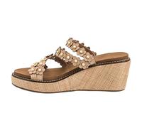 Corkys Footwear Womens Let’s Be Friends Wedge - With a 2.5 Inch Heel, a Cushioned EVA Insole for All-Day Wear, and a Strappy Floral Upper For a Cute Spring Look, Raffia, 9 UK
