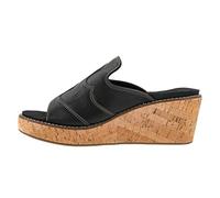 Corkys Footwear Women's Neon Moon 2.5-Inch Wedge, Featuring A Chic-Western Stitch Design on the Upper, Soft and Cushioned EVA Insoles For All Day Wear, Black, 9 UK
