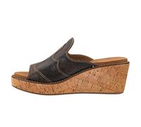 Corkys Footwear Women's Neon Moon 2.5-Inch Wedge, Featuring A Chic-Western Stitch Design on the Upper, Soft and Cushioned EVA Insoles For All Day Wear, Espresso Crinkle, 7 UK