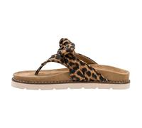 Corkys Footwear Women's Never Settle Thong Sandal - Featuring A Lightly Cushioned Insole with a Soft Lining For All Day Wear and a Thong Strap with a Dainty Bow, Leopard, 7 UK