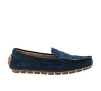 Corkys Footwear Women's Penny for Your Thoughts Moccasin Loafer - Classic Slip-On with Cushioned Insole, Handstitched Details, and Durable Rubber Outsole for All-Day Comfort, Blue, 9 UK