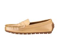 Corkys Footwear Women's Penny for Your Thoughts Moccasin Loafer - Classic Slip-On with Cushioned Insole, Handstitched Details, and Durable Rubber Outsole for All-Day Comfort, Gold Pebble, 5.5 UK