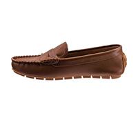 Corkys Footwear Women's Penny for Your Thoughts Moccasin Loafer - Classic Slip-On with Cushioned Insole, Handstitched Details, and Durable Rubber Outsole for All-Day Comfort, Cognac Pebble, 8 UK