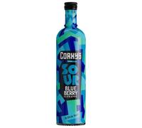 Corky's Sour Blueberry Schnapps 70cl | Shots | 15% ABV | Sour Blueberry Liqueur | Vodka Schnapps | Party Shots, Cocktail Ingredient, Pre Drinks, Alcohol | Spirits | Flavoured Vodka | Blue