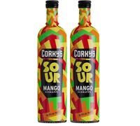 Corky's Sour Mango Schnapps 70cl | Shots | 15% ABV | Sour Mango Liqueur | Vodka Schnapps | Party Shots, Cocktail Ingredient, Pre Drinks, Alcohol (Pack of 2)