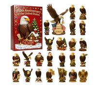 Corlidea Eagle Advent Calendars, 2D Acrylic Eagle Christmas Decorations 24 Day Countdown with Cute Animals Holiday Wall Tree 250