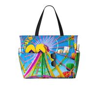 corlorful park Multifunctional Beach Travel Bag Multi Pocket Fashionable Design Suitable for Various Outdoor Venues