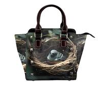 corlorful park Women Top Handle Shoulder Bag Personality Rivet Satchel Tote Middle Size Handbag Purse Bag, Little Bird Nest, One Size