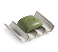 Cormomu Soap Dish with Self Drain Fluted Design, Bar Soap Holder for Bathroom, Japanese Soap Tray for Shower, Bathroom and Kitchen Sink Organizer, Ceramic Soap Saver, White