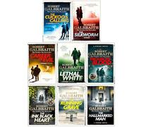 Cormoran Strike Series 1-8 Books Collection Set By Robert Galbraith (The Cuckoo's Calling, Silkworm, Career of Evil, Lethal White, Troubled Blood,Ink Black Heart,Running Grave & The Hallmarked Man)