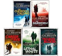 Cormoran Strike Series Robert Galbraith 5 Books Collection Set (The Cuckoo's Calling, The Silkworm, Career of Evil, Lethal White, Troubled Blood)