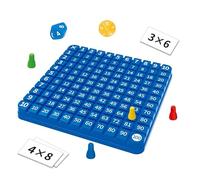 Cormunalis Multiplication Table Math Toys, Educational Chessboard Game, Learning Mathematics Through Play, 2-4 Players (Blue)