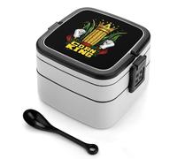 Corn and The King Adults Lunch Box 1L Bento Lunchbox Food Storage Containers with Lids and Spoon
