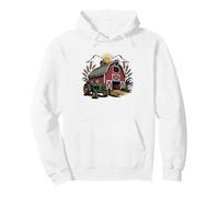 Corn Belt Raised Sunset Farm Silhouette Heartland Art Pullover Hoodie
