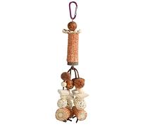 Corn Cob Chew Toys Cuttlefish Bone Boredom Relief Chewing Toy for Parrots Cockatiel Budgerigar Rattan B Model Corn Cob Chew ToysBird Toyrds Can Can Bite (Rattan Ball Model)