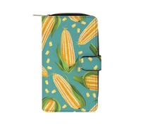Corn Cob Corn-kernels Long Purses for Women Leather Card Holder Mens Wallet Coin Purse