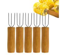Corn Cob Holder, Corn Cob Fork,Waxy Corn Skewer Stick with Metal Kitchen Fork | Kitchen Utensils, BBQ Fork for Corn Cob