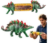 Corn Cob Holder Dinosaur Style Corn on the Cob Skewers Reusable Multipurpose Barbecue Twin Pin with Stainless Steel Prong for Kids Adults BBQ Picnic Camping Parties (2, Green)
