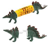 Corn Cob Holder Dinosaur Style Corn on The Cob Skewers Reusable Multipurpose Barbecue Twin Pin with Stainless Steel Prong for Kids Adults BBQ Picnic Camping Parties(Style 2)