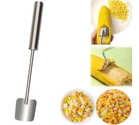 Corn Cob Stripper,1/2 Pc Long Handle Stainless Steel Corn Stripping Too,Corn On The Cob Remover, Fast and Safe, Suitable for Home Kitchens, Restaurant Chefs, Outdoor Dining Enthusiasts(Silver A-1pcs)