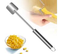 Corn Cob Stripper, 2026 New Long Handle Stainless Steel Corn Stripping Tool, Fast Corn Peeler for Corn on The Cob Cutter Kernel Remover for Kitchen, Restaurant, Picnic (1pc)