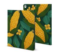 Corn Cobs with Green Leaves Funny Tablet Case Compatible with IPAD 2020 （10.2in） Personality Protective Cover with Pen Slot