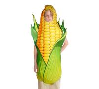 Corn Costume - 43.29 Inches Polyester Novelty Vegetable Tunic Outfit | Unisex Vivid Printed Lightweight Crop Fancy Dress, Kids Adults Harvest Role-Play Suit For Carnival, Stage, School, Festival