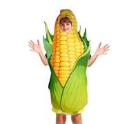 Corn Costume - Party Apparel and Food-Themed Outfit, Corn-Themed Cosplay Costume for Children, Fun Vegetable Dress for Parties, Carnival, School Plays, Harvest Festivals, Dress-Up Days, Stage