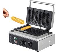 Corn Dog Maker, Commercial Household Waffle Iron, 50-250℃ Temperature Range, 5 Min Timer, Muffin Breakfast Skillet Hot Dog Grill Oven