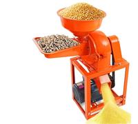 Corn Feed Grinder, 3000W Small Grain Mill with 5 Screens, Adjustable Coarseness, Double Feed Inlet, Output 500kg/h for Corn, Soybeans, Rice