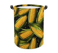Corn Funny Laundry Baskets Collapsible Waterproof Clothes Hamper Storage Bins with Handles 13.8"x13.8"x17.3" 17.3"x17.3"x17.3"
