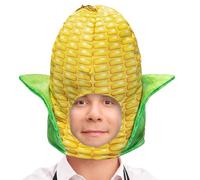 Corn Hat Costume - Handmade Plush Farm Food Hat Novelty Creative Cosplay Helmet Comfortable Soft To Wear Themed Decorative Accessory | For Corn Hat