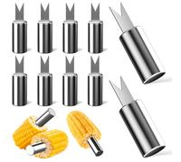 Corn Holders, 10pcs Corn On The Cob, Corn On The Cob Stainless Steel, Corn Cob Holders BBQ Fork Skewers, Corn On Cob Forks for Camping Kitchen Tool,Parties, Picnics,Camping-Silver