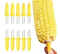 Corn Holders, 18PCS Stainless Steel Corn Holder Twin Prong Sweetcorn Holder Corn on The Cob Skewers Fruit Fork for Kitchen Tool Outdoor Home BBQ Cooking