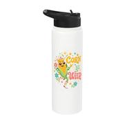 Corn Humor Corn to Be Wild Cowboy Cute Floral Western Vibes Stainless Steel Insulated Water Bottle