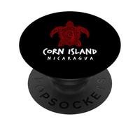 Corn Island Nicaragua Tribal Sea Turtle Island Design PopSockets Adhesive PopGrip