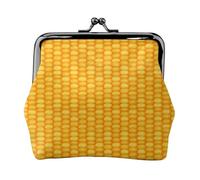 Corn Kernels Coin Purse, Kiss-lock Change Purse Wallets, Small PU Leather Coin Purse for Women