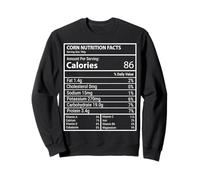 Corn Nutrition Facts Panel Minimal Typography Design Sweatshirt
