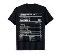 Corn Nutrition Facts Panel Minimal Typography Design T-Shirt