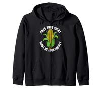 Corn On The Cob Does This Shirt Make Me Look Corny Fun Zip Hoodie
