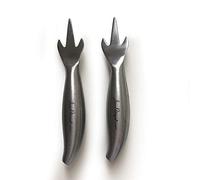 Corn on The Cob Skewers - Set of 2 Stainless Steel Corn on The Cob Holders/Forks, Sweetcorn Holders with a Secure Triple-Pronged Design & Study Ergonomic Handle - by Jean Patrique